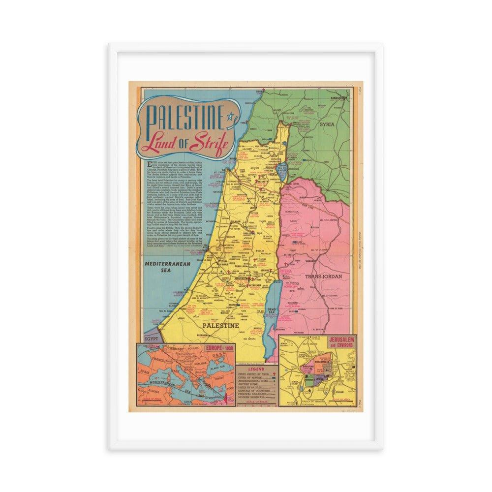 Map of Palestine - 1945 - Native Threads Palestine clothing