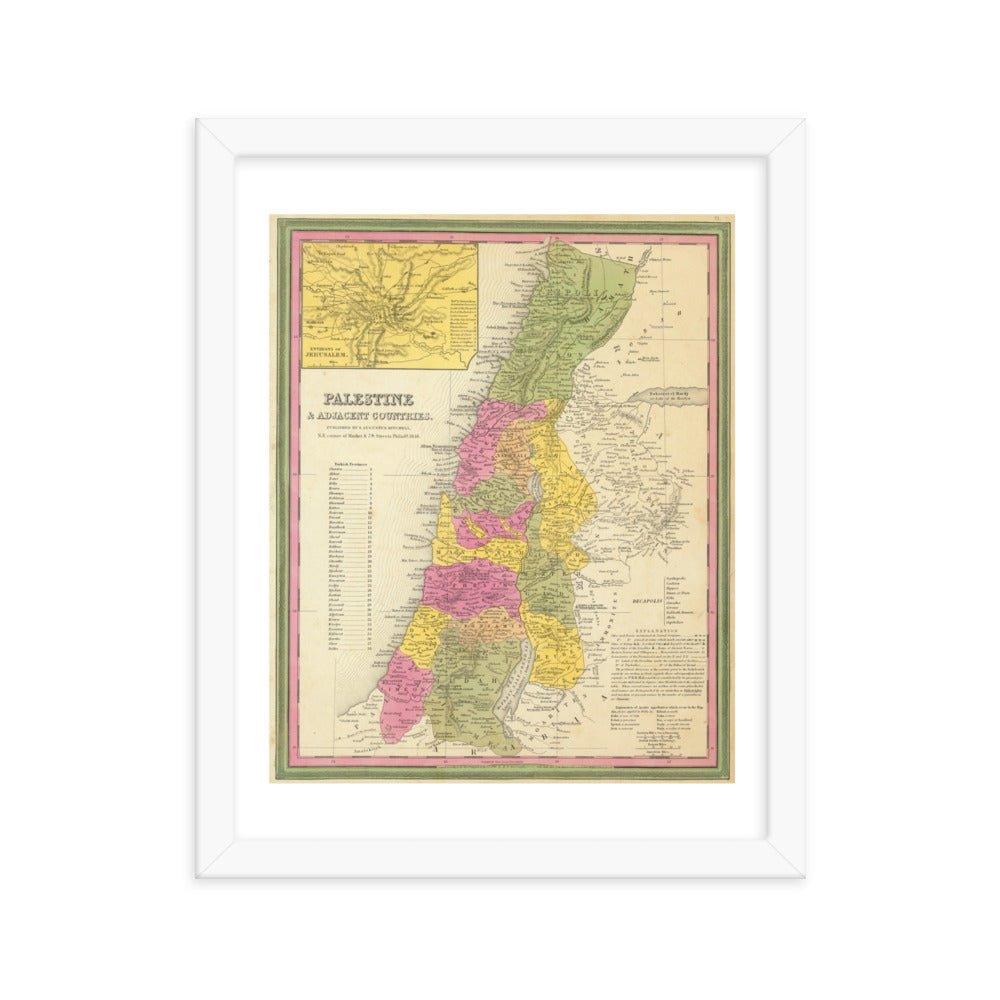 Map of Palestine and the Levant - 1846 - Native Threads Palestine clothing