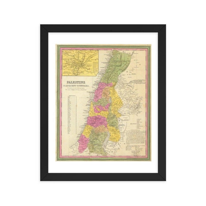 Map of Palestine and the Levant - 1846 - Native Threads Palestine clothing