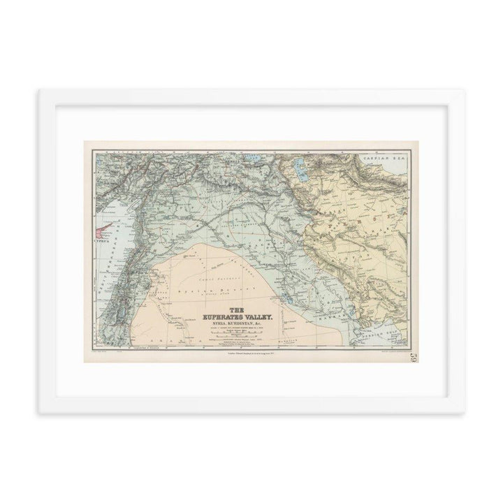 Map of the Euphrates Valley - 1904 - Native Threads Palestine clothing