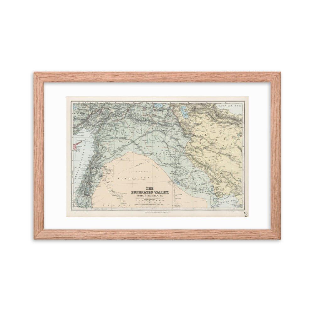 Map of the Euphrates Valley - 1904 - Native Threads Palestine clothing