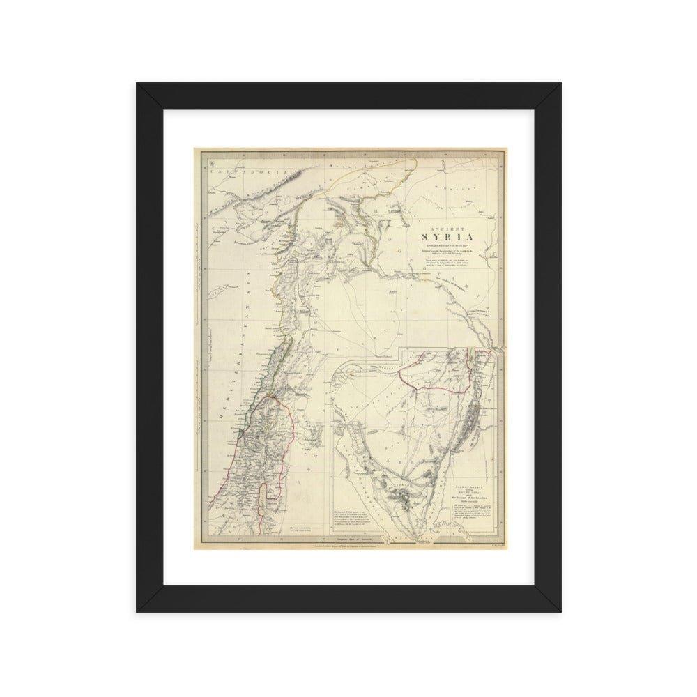Map of the Levant - 1843 - Native Threads Palestine clothing