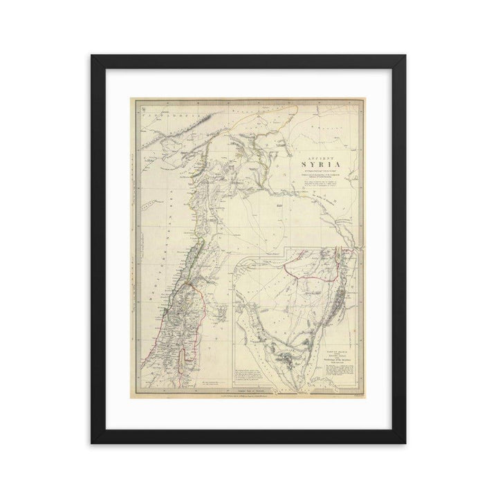 Map of the Levant - 1843 - Native Threads Palestine clothing