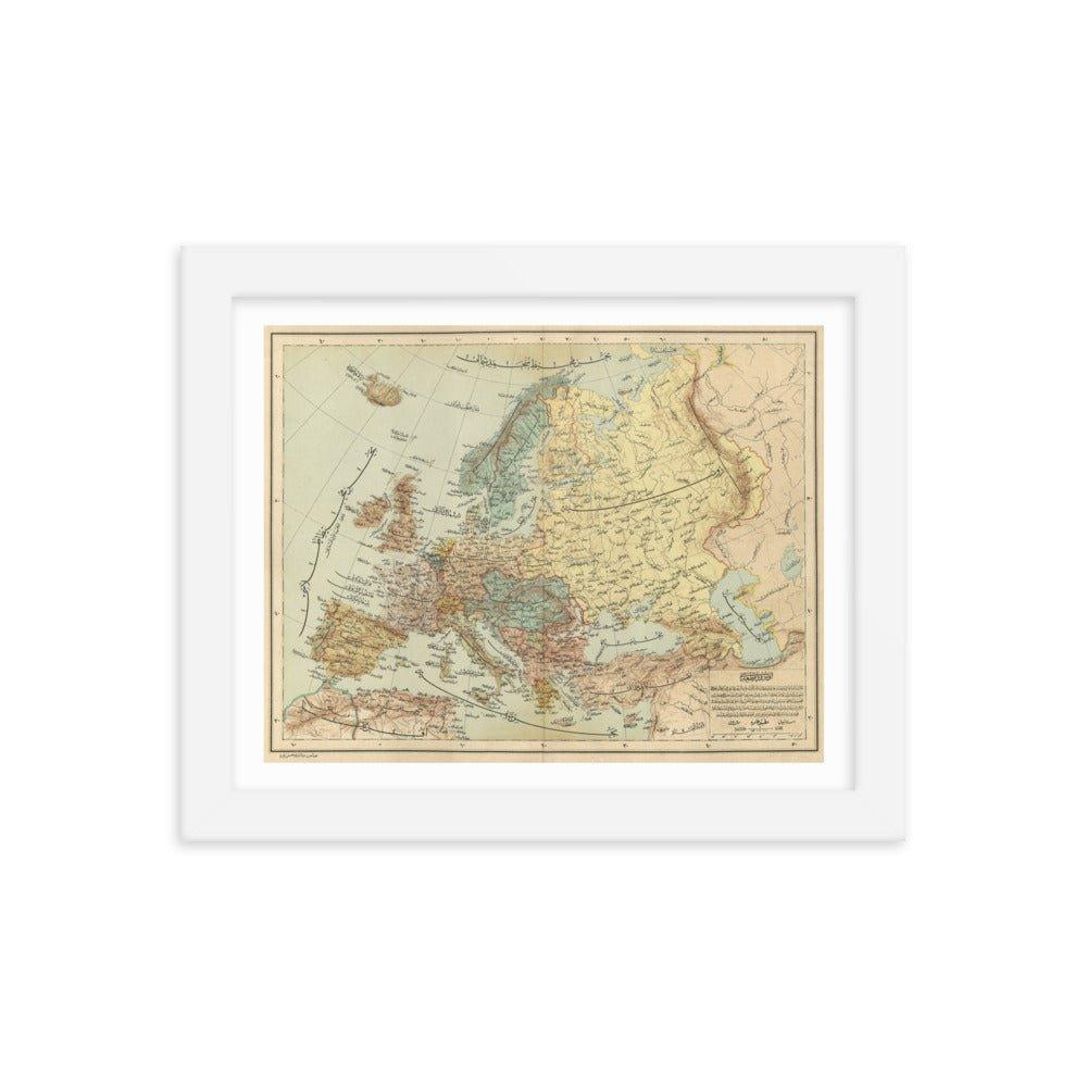 Ottoman Map of Europe - 1893 - Native Threads Palestine clothing