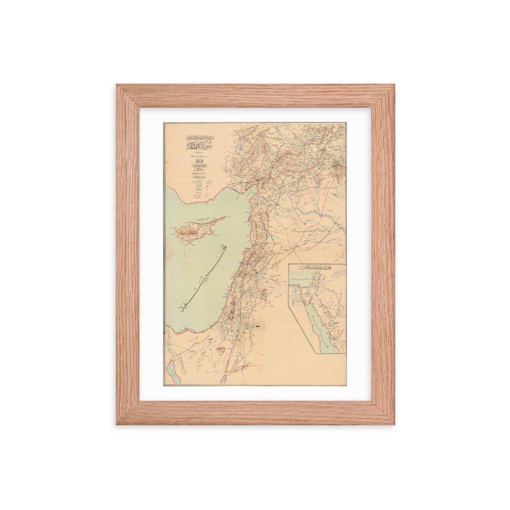 Ottoman Map of the Levant - 1911 - Native Threads Palestine clothing
