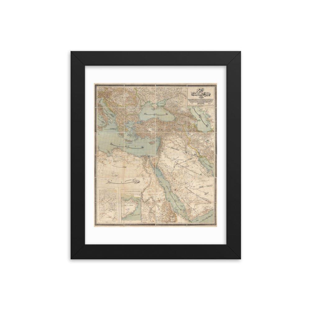 Ottoman Map of the Middle East - 1896 - Native Threads Palestine clothing