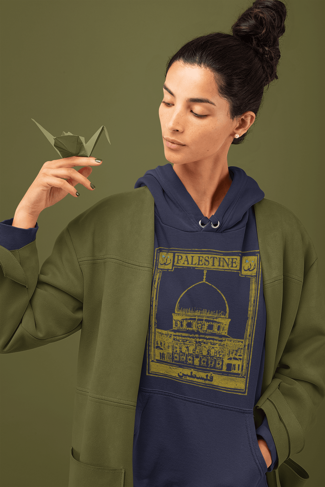Palestine postcard hoodie